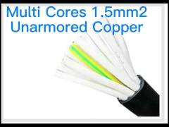 Multi Cores 1.5mm2 Unarmored Copper Control Cable PVC Sheath IEC standard