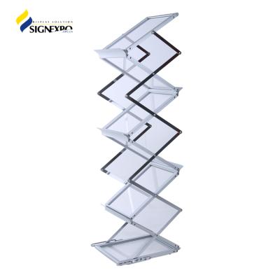 China Promotion & Publicity & Fair x Adjustable Roll Up Book Display Rotating To Pull Up Stand for sale