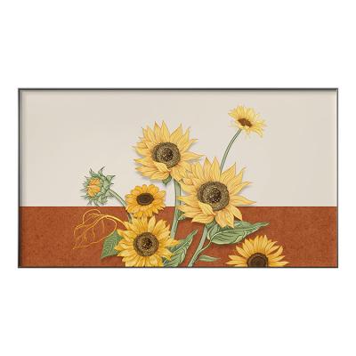 China Modern Scandinavian Flower Poster Decor Sunflower Canvas Painting Nordic Home Wall Art for sale