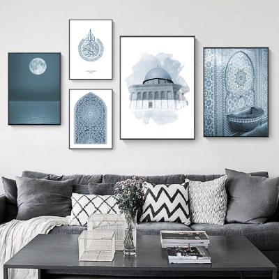 China Arabic Abstract Building Picture Wall Art Canvas Prints Hotel Outlet Factory Wholesale Abstract Decoration for sale