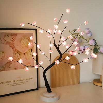 China Holiday Light 108 LED Artificial Tree Light Copper Wire String Fairy Spirit Night Light Battery/USB Operated for Bedroom Desktop Christmas for sale