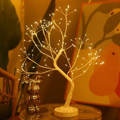 China Holiday Light 108 LED Artificial Tree Light Copper Wire String Fairy Spirit Night Light Battery/USB Operated for Bedroom Desktop Christmas for sale