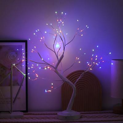 China Holiday Light 108 LED Artificial Tree Light Copper Wire String Fairy Spirit Night Light Battery/USB Operated for Bedroom Desktop Christmas for sale