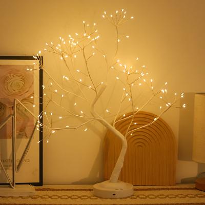 China Holiday Light 108 LED Artificial Tree Light Copper Wire String Fairy Spirit Night Light Battery/USB Operated for Bedroom Desktop Christmas for sale