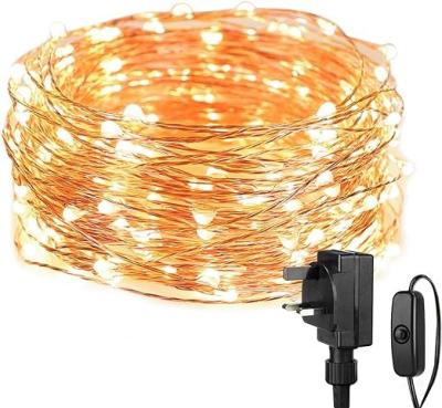 China RGB string light Fairy Lights Plug in, 10m 100 LED Copper Wire Fairy Lights,  Warm White Fairy String Lights Mains Powered for indoor and outdoor for sale