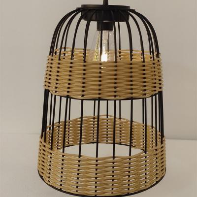 China Rattan light New type customize modern rattan wicker pendant lighting nature material of industry style for sale