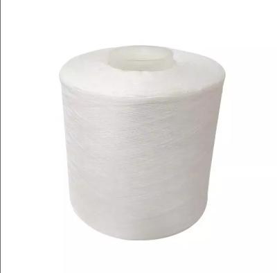 China White Spun 202 Polyester Yarn Raw Material 48F For Dyeing Thread for sale