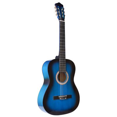 China Student wood cheap practice basswood 39 BLS basswood price classical guitar with nylon strings for sale