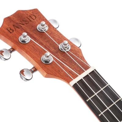 China Mahogany Wholesale Supplier Customizable 4 String Soprano 21 Inch OEM Ukeleles String Instruments for sale