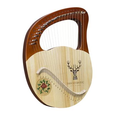 China Factory Top Lyre Harp 21 Solid Spruce Top Direct Strings & Back&sides Solid Spruce Lyre Mahogany for sale