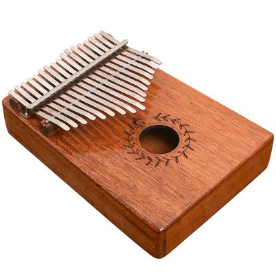 China Mini Portable Kalimbas 17 Key Piano Wholesale Piano Kalimba Musical Instrument Factory Musical Instruments Solid Mahogany for sale