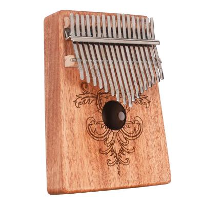 China Mini Portable Musical Instrument Wholesale Kalimba 17 Keys 17 Inch Solid Wood Piano for sale