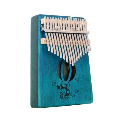 China Mini Portable Musical Instrument Maple Square Shape Kalimba 17 Note Board Dish Flat Kalimba Solid Single Kalimba Music for sale