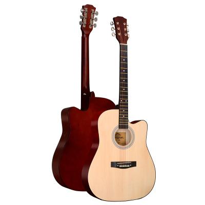 China Basswood 41 Inch Cheap Price Beginner Colorful All Basswood Practice Student Acoustic Guitar for sale