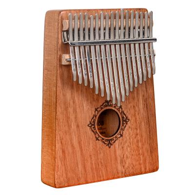 China Mini Musical Instrument Factory Supply Mahogany Solid Wood Kalimba Musical Instrument 17 Inch Master Piano for sale