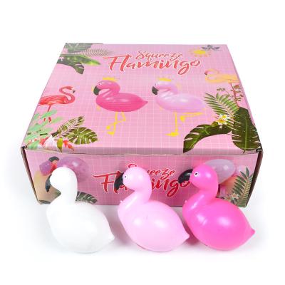 China New Type New And Strange Factory Direct Sales Hand Pinch Tpr Flamingo Unzip Squeeze Decompression Ball Toy for sale