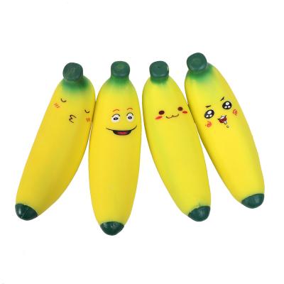 China New and strange hot selling high quality toy children's Tpr memory sand decompression simulation banana for sale