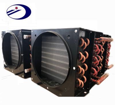 China Refrigeration Parts Copper Tube Heat Exchanger Air Cooled Condenser Coil Condenser for sale