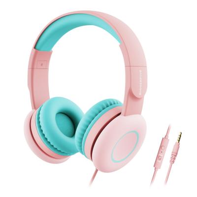 China Earphone kids care wired headphones with LED lights and unique silicone design, kid safe volume earphone headphone, accept OEM for sale