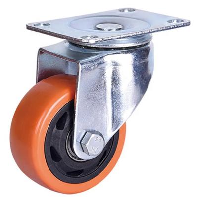 China swivel & Rigid Swivel Plate With Brake On Color Polyurethane Middle PVC Wheel Industrial Plastic Universal Caster Wheels for sale