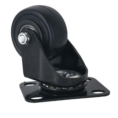 China Building Material Shops Furniture Black PP Swivel Caster Wheels Wholesale for sale