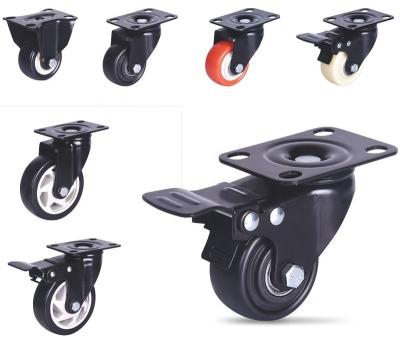 China Factory direct sale mute 2 inch caster, furniture wheel caster, PVC/PU/TPR office directional/universal wheel for sale