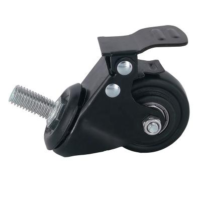 China Building Material Shops Black 63mm PP PVC Furniture Leg Rollers Caster Wheel For Sewing Machine Load Capacity 130kg for sale