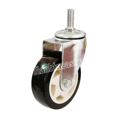 China Building material stores swivel caster suppliers 3/4/5 inch PVC screw shank caster wheels wheelsairport industrial type caster with () brake for sale