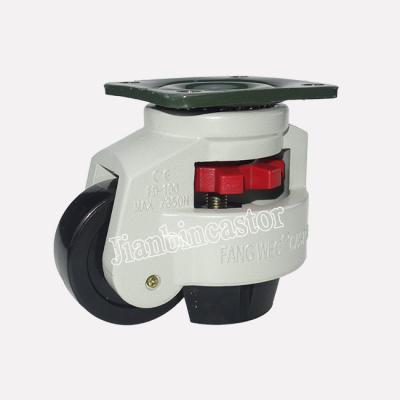 China Modern Industrial Heavy Duty Adjustable 40F/60F/80F/100F Caster Wheels Swivel Wheel Retractable Leveling Caster for sale