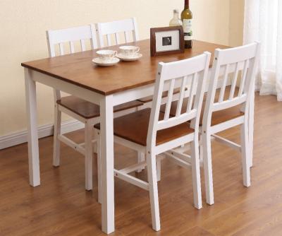 China Factory Direct Sales Eco - Friendly Pine Wood Dining Set for sale