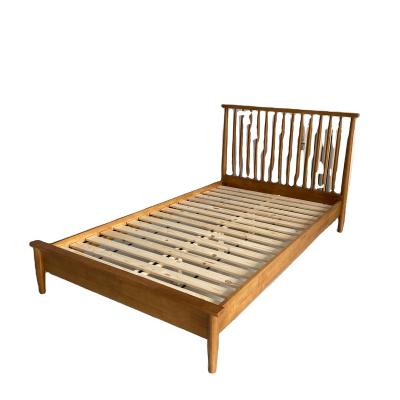 China Good Quality Double Bed Modern Solid Wood Single Bed for sale