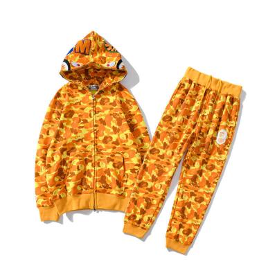 China 2023 Sale 2023 Bape Set Camouflage Street Suit Fashion Casual Bright Style Waterproof Unisex Hot Hip Hop Set for sale