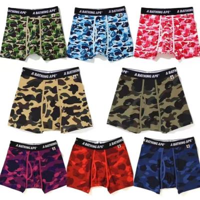 China Hot INS Breathable BAPE BOXER INSIGHTS Shorts Underpants CAMO 21SS Mens Camouflage 100% Cotton Underwear Panties Briefs Shorts for sale