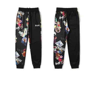 China Anti-wrinkle CIA BAPE hot pants colors fashion main drawstring printing portrait letters various color monkey semi-solid pants loosely for sale