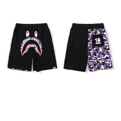 China BAPE CIA Shorts Camouflage Color Lips Breathable Warm Shark Behind Camouflage Monkey Letter Printing Fashion Beach Sports Shorts for sale