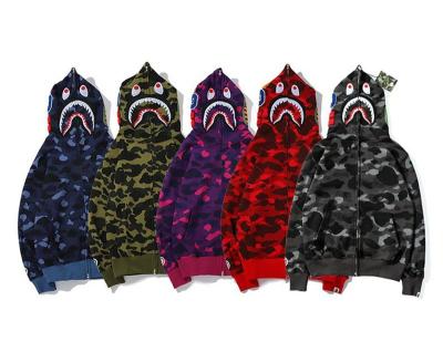 China 2023 waterproof wholesale fashionable bape monkey jacket hoodie printed 100% polyester hoodies for sale