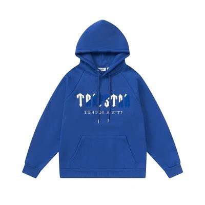 China Trapstar Waterproof Casual Man Set Chenille Decoded Hooded Tracksuit Luminous Glare Embroidered Woman Good Quality Blue/White for sale