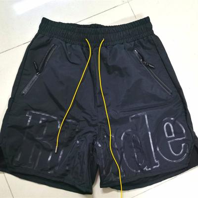 China QUICK DRY Rhude Shorts Logo Breechcloth Yellow Oversized Drawstring Rhude Shorts Summer Casual Big Letter Women Men for sale