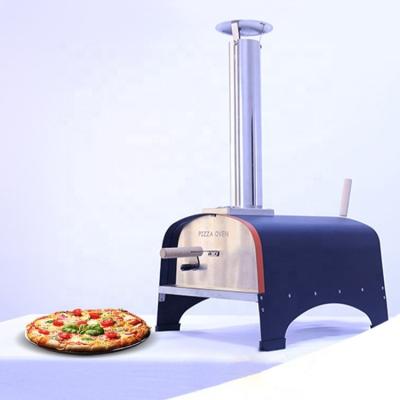 China Luxury Outdoor Wood Pellet Fired Pizza Easily Assembled Stainless Steel Garden Oven With Pizza Stone for sale