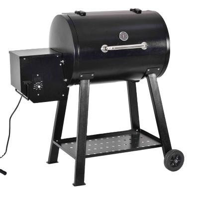 China Easily Assembled Black Professional 55.2*24*50cm Barrel Charcoal Barbecue Pellet Stove Electric Grills for sale