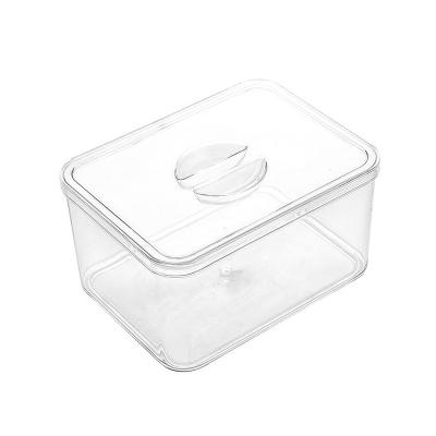 China Sustainable Selection Multi-size Kitchen Refrigerator Clear Plastic Fresh-keeping Storage Boxes for sale