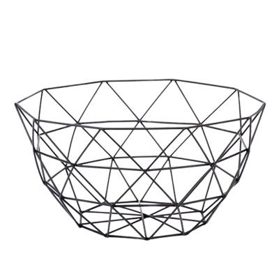 China Metal Nordic Creative Home Design Style Fruit Food Storage Decorative Basket for sale