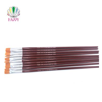 China Wholesale Paiting Art Supplies Set Nylon Hair Wooden Handle Artist Brush for sale