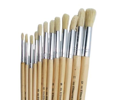 China Wholesale Paiting Art Supplies Set Nylon Hair Wooden Handle Artist Brush for sale