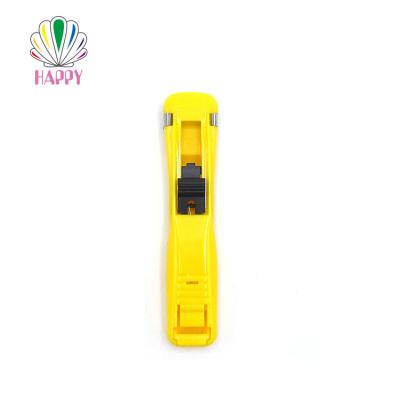 China Plastic Mini Push Clip Paper Book Binding Hand Clip Dispenser for sale