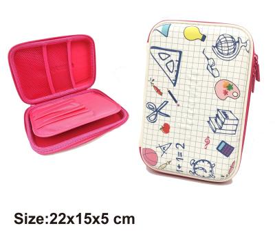 China Schools & Offices Large Capacity Pencil Bag Promotional Cute Zipper Pencil Case Made In China EVA Pencil Case for sale