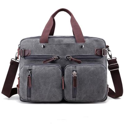 China Multifunctional Convertible Anti-theft Laptop Bag, Business Canvas Briefcase For Women Men, Travel Portable Shoulder Bag for sale