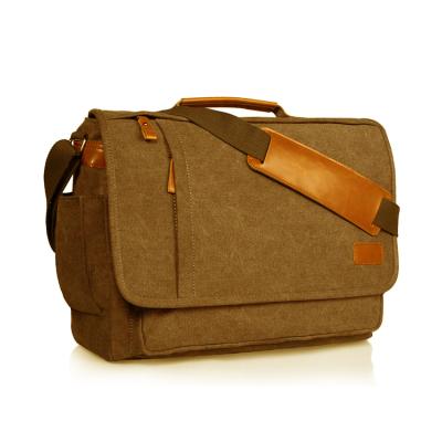 China Men's Messenger Bag 15.6 Inch Laptop Bag Canvas Cross - Body Shoulder Bag For Work Business Messenger Bag for sale