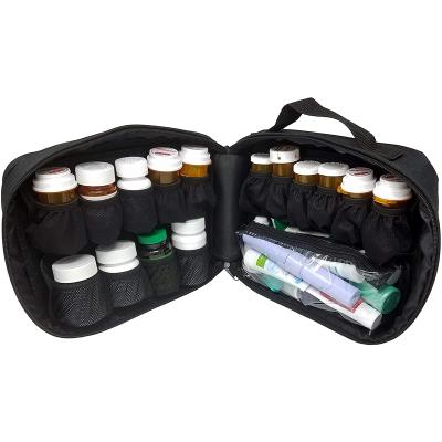 China Pill Bottle Organizer Padded Pill Bottle Organizer Medicine Bag Case Carrier for Vitamins and Medicines Medical Supplies for sale