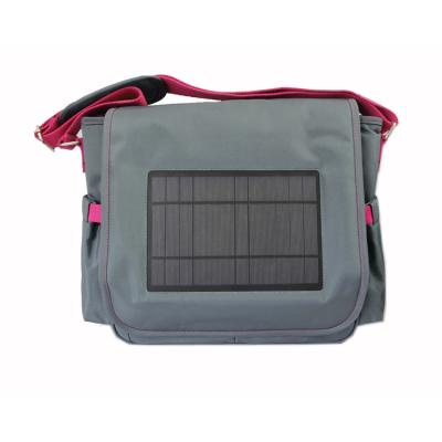 China Solar Panel Solar Bag Dropshipping Solar Bag With 5W Solar Panel For Men's Messenger Crossbody Sling Bag for sale